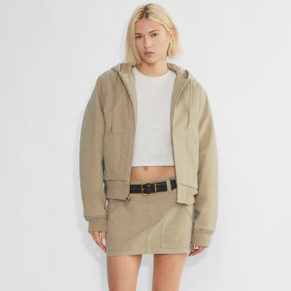 Aritzia Tna Banks Jacket Size XL Bomber Streetwear Utility Cropped Y2K Inspired - Picture 2 of 16